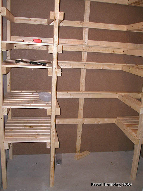 Food storage idea - Build Canning Shelves - Canning room - Canned food storage - Cold storage room