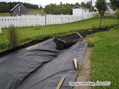 Build a Stream - How to protect Pond Liner against rocks - pond underlay liner