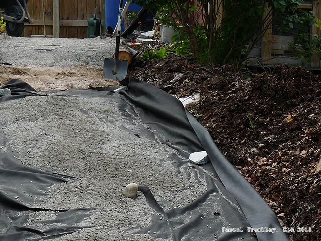 Faire un réseau de chemins et de passages au jardin - Géotextile pour allées - Construire des allées