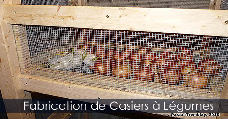 Chambre froide - Fabriquer des casiers à légumes - Idée de casiers à légumes