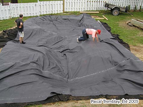 Installer une toile de bassin - Comment installer la Bche membrane caoutchouc EPDM