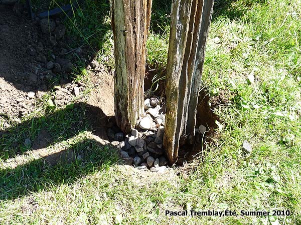 Comment installer des pieux ou piquets de cdre - Une Clture rustique -