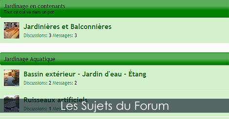 Se joindre au Forum de Jardinage Bricolage et Autosuffisance