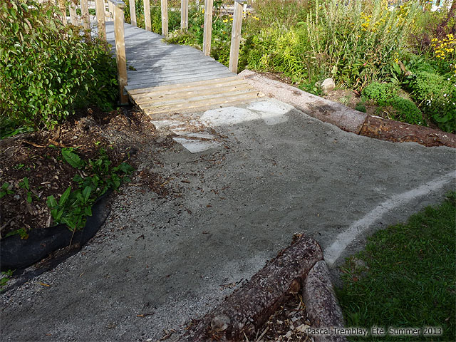 Pont de bassin - Construire entrée du pont
