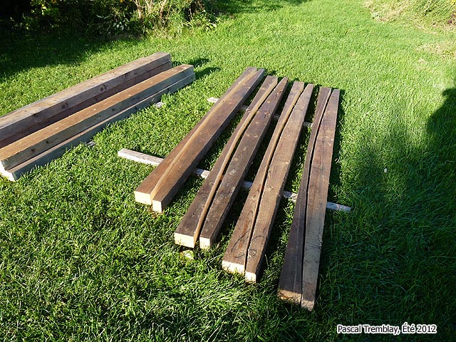 Pont de bois pour étang - Pont Japonais - Fabrication des arcs du Pont arqué