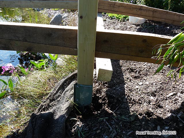 Pilier d'un pont en arc - Pont de Jardin d'eau - Projets au Jardin