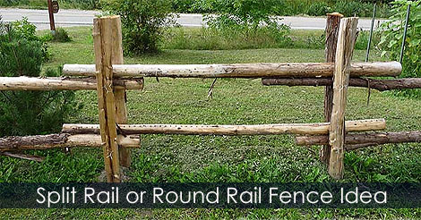 Round rail fencing idea - How to build a round rail fence - Landscaping split rail fence