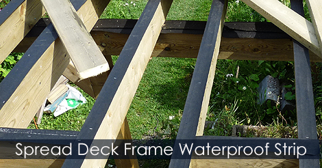 Deck frame waterproof strip - Joist Guard Waterproof Membrane