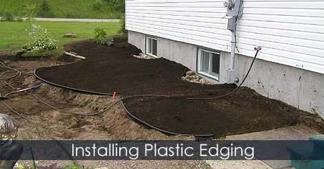 Installing plastic edging