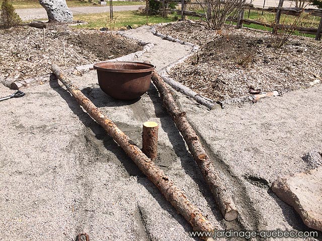 Comment suspendre un chaudron en fonte - Jardini�re en fonte suspendue