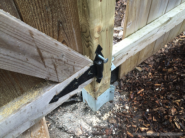 Penture porte clôture