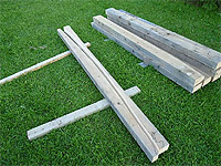Backyard bridge stringers - Making the laminated arch beam - Fish pond bridge - Japanese garden bridge - Making bridge stringers