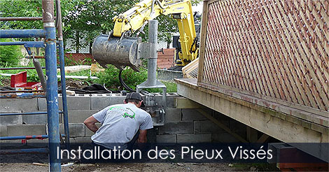 Construire une Terrasse - Pieux vissés pour terrasse - Poteaux de terrasse surélevée