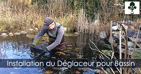 Installer un déglaceur pour bassin de jardin en hiver