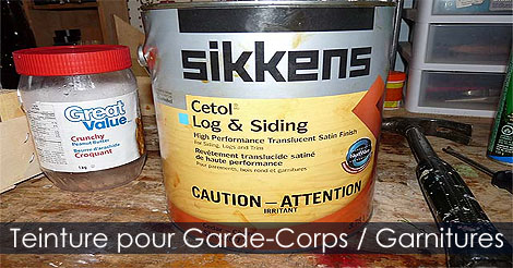 Teinture pour parements garde-corps des terrasses - Texture de la boiserie - Teinture translucide ou opaque - Cetol log & siding de sikkens
