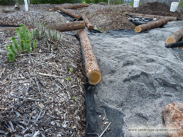 Id�e de bordures en bois pour jardin urbain - Bordure de jardin rustique en bois - Installer des bordures au jardin