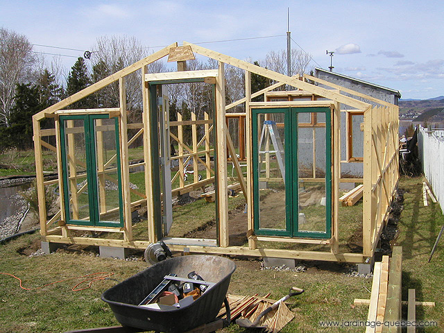 Construire une serre soi-même - Photos Jardin Le Jardin des Patriotes - Pascal Tremblay La Baie Québec