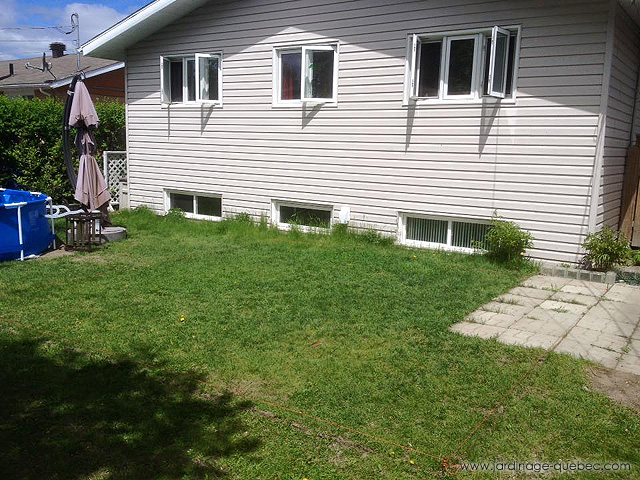 Patio en bois traité