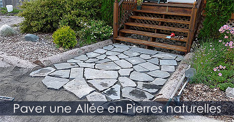 Paver une all�e de jardin avec des pierres - Comment paver une all�e - Am�nager un pav�