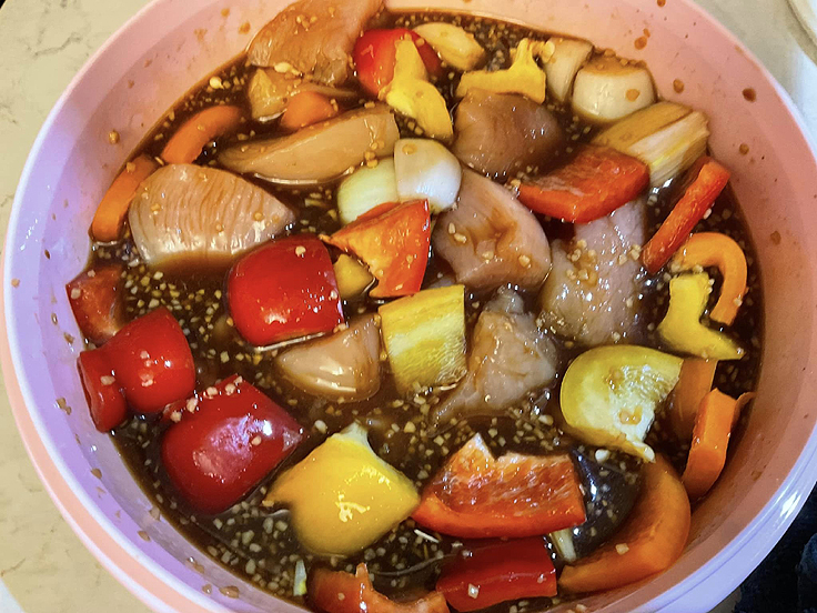 Brochettes de crevettes et de pétoncles à l'érable et à l'orange
