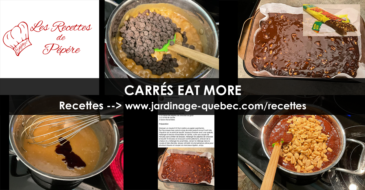 Carrés Eat More - Recette chocolatée