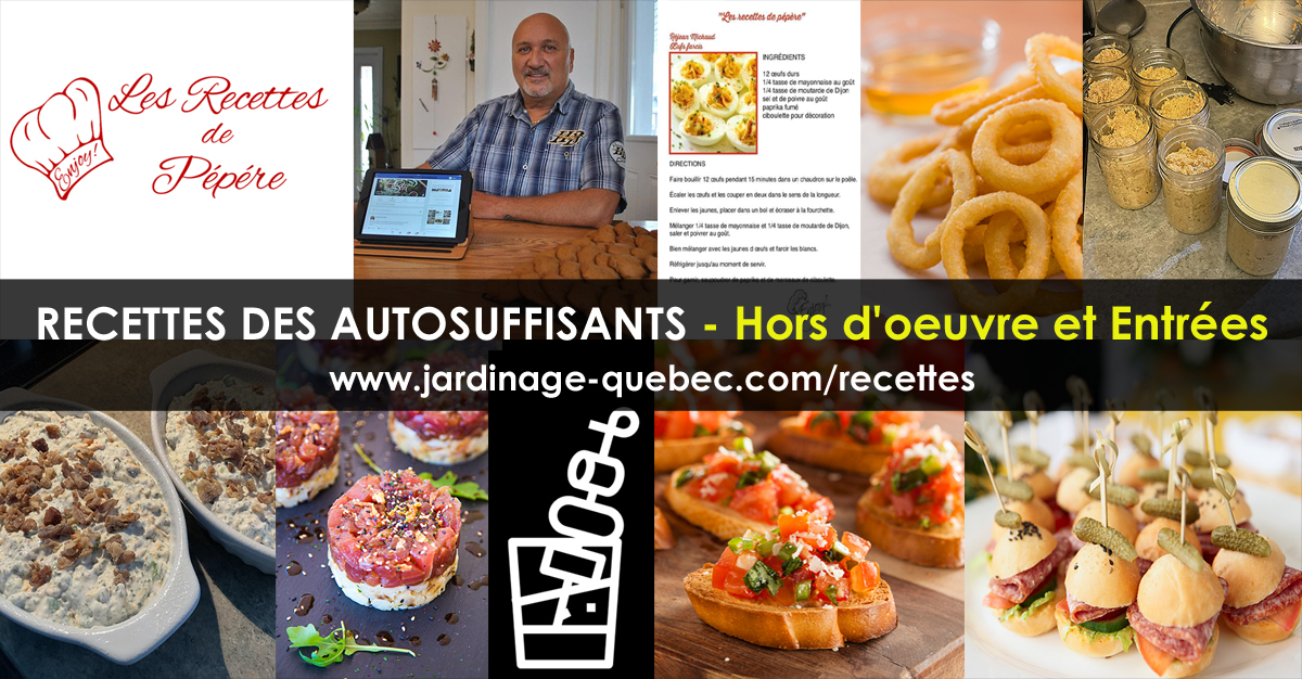 Recettes de bouchées de hors-d'oeuvre et d'entrées