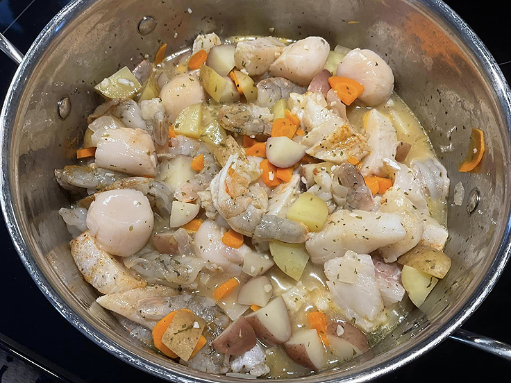 Recette de Chaudrée de fruits de mer