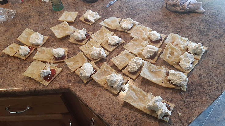 Feuilleté à la confiture