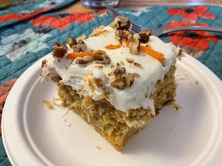 GÂTEAU AUX CAROTTES, AUX MANDARINES ET À LA NOIX DE COCO