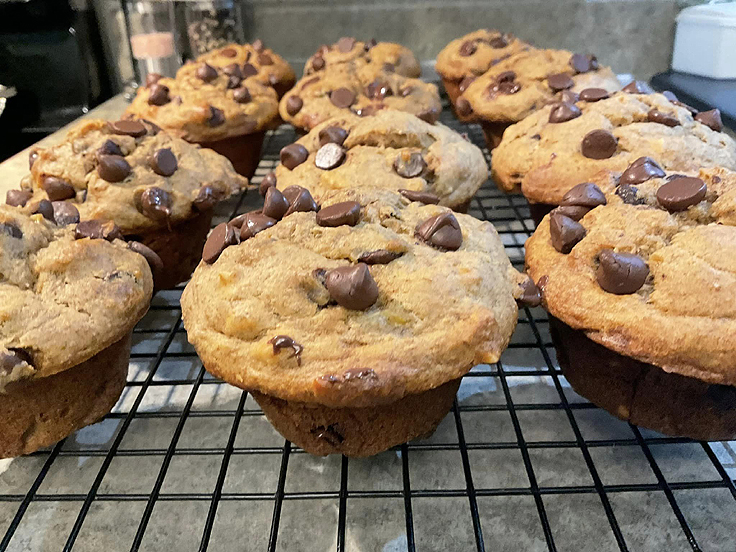 Muffins au beurre d'arachide et aux bananes
