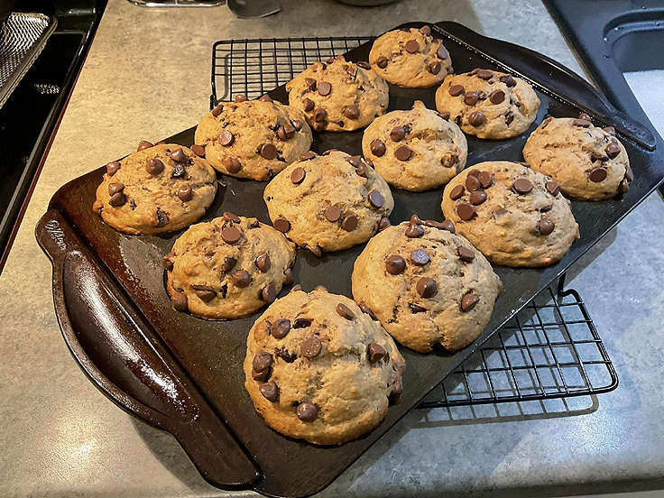 Muffins au beurre d'arachide et aux bananes