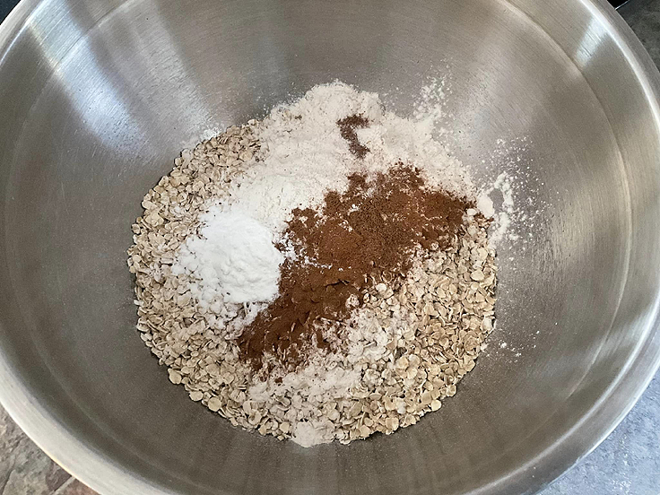 Muffins aux flocons d'avoine banane chocolat