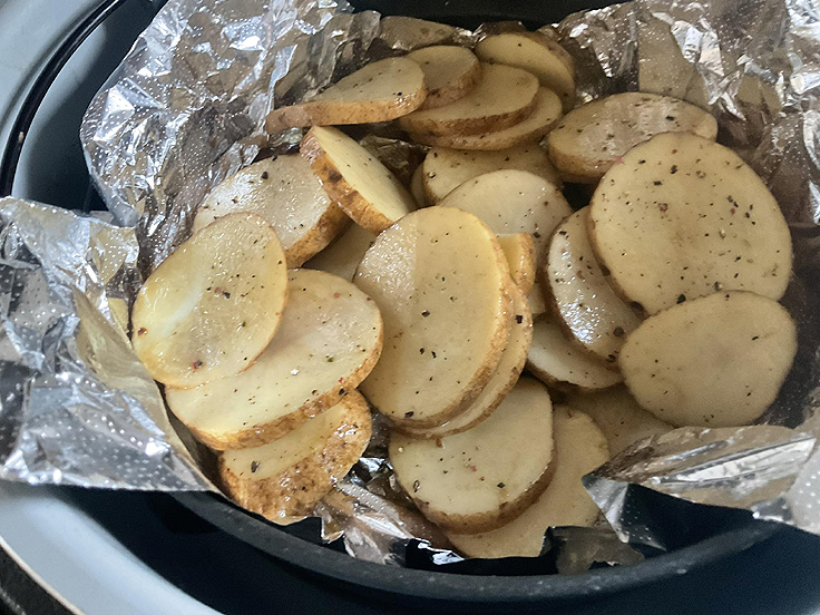 Pommes de terre au fromage à la friteuse à air
