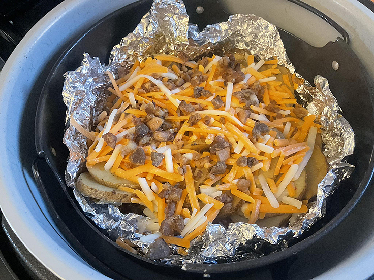 Pommes de terre au fromage à la friteuse à air