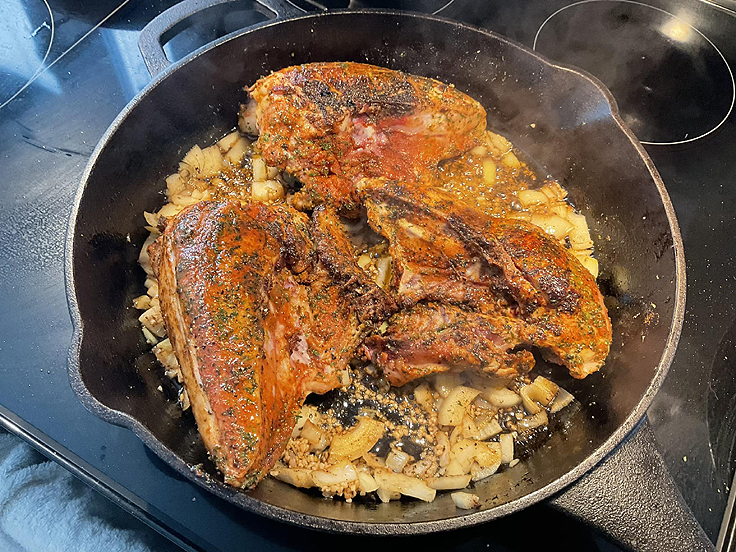 Poulet et riz au paprika au four