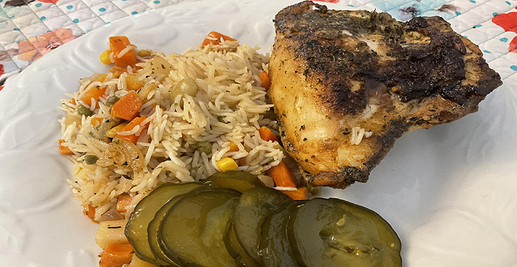 Recette de Poulet et riz au paprika au four