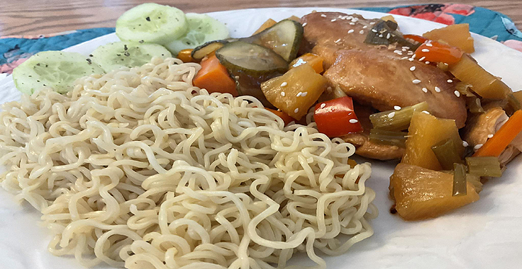 Recette de Poulet teriyaki et ananas