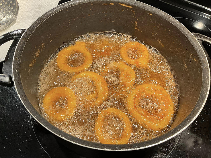 Rondelles d'oignons frits