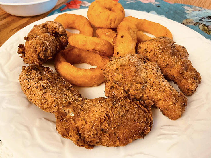 Rondelles d'oignons frits