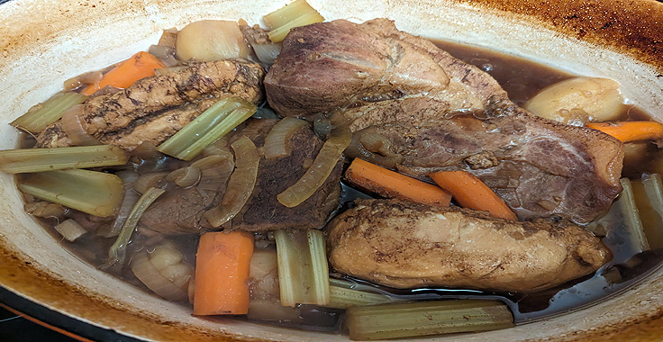 Recette de rôti de boeuf porc et poulet