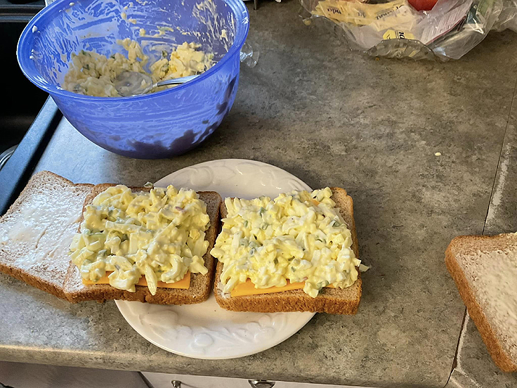Sandwichs aux oeufs