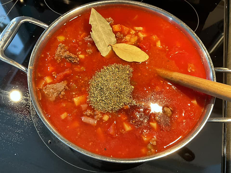 Soupe au boeuf haché