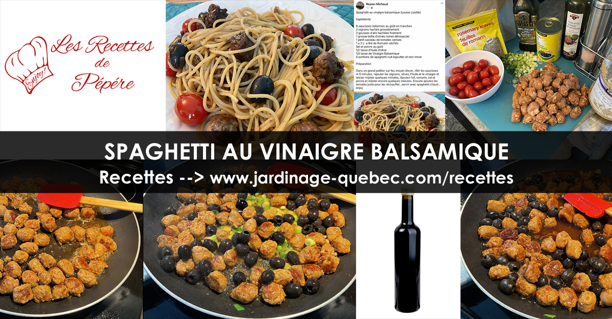 Spaghetti au Vinaigre Balsamique