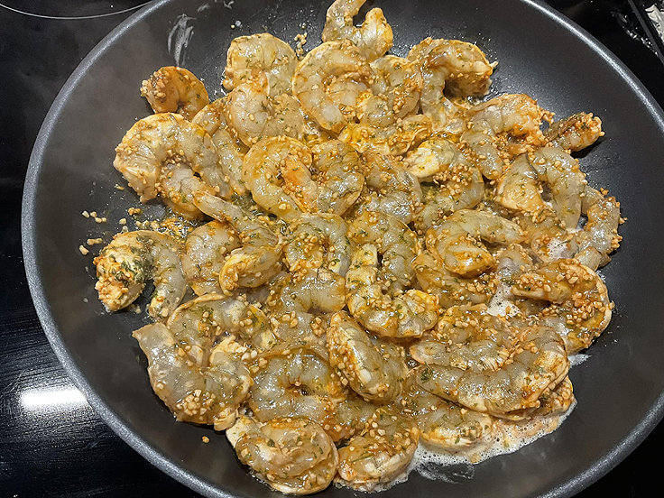 Spaghetti aux crevettes