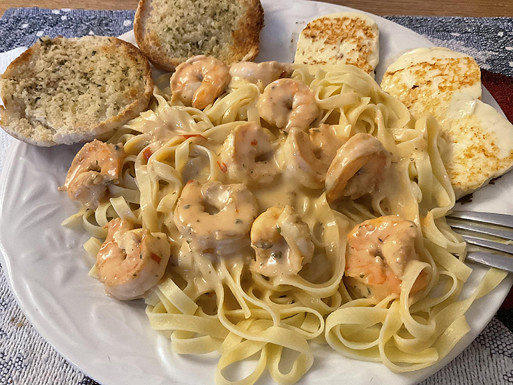 Spaghetti aux crevettes