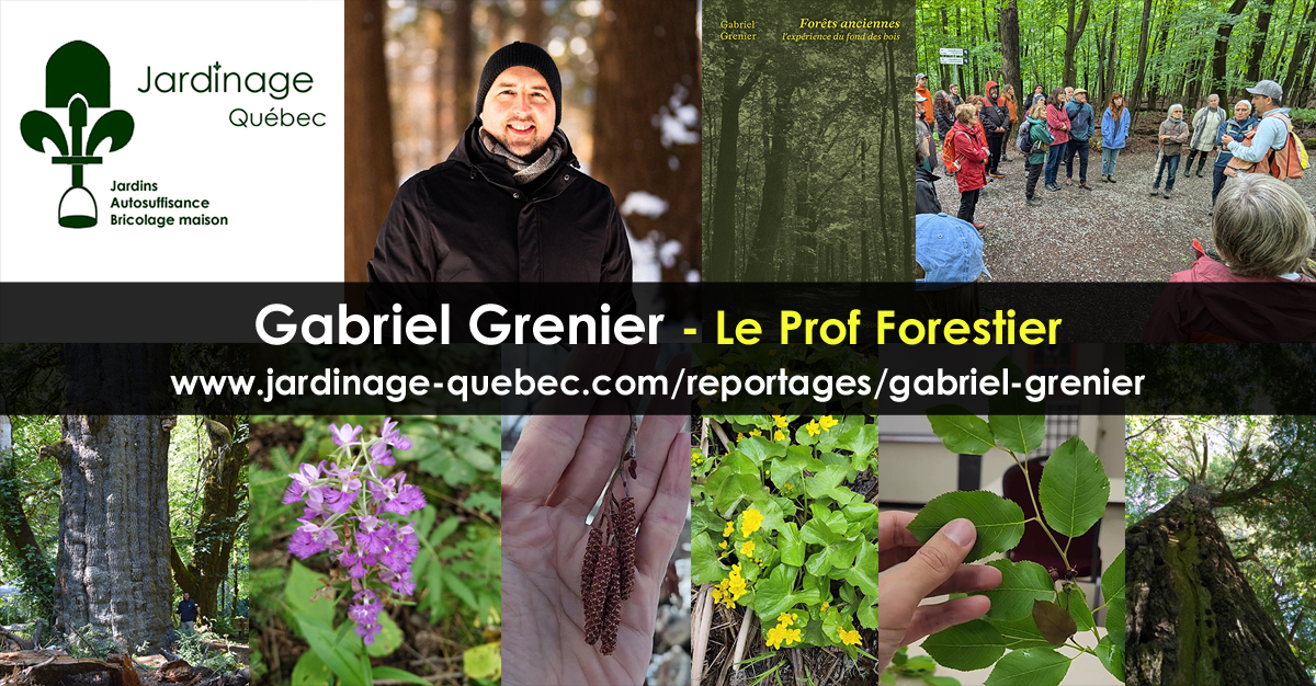 Gabriel Grenier - Le Prof Forestier Collaborateur de Jardinage Bricolage Autosuffisance Recyclage Québec