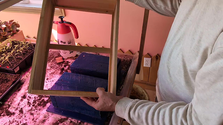 Structure de la caissette de repiquage en bois de cèdre