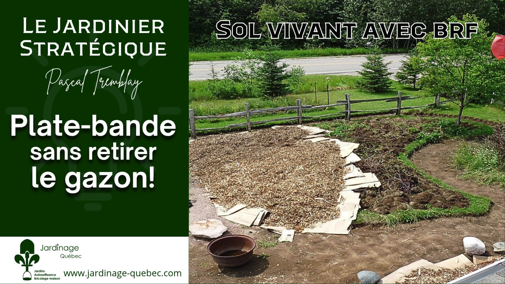 Plate-bande sans enlever le gazon - Plate-bande carton