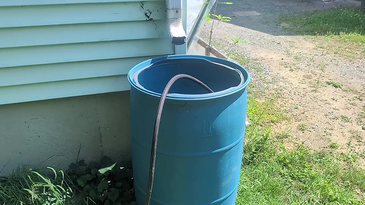 Baril récupérateur d'eau de pluie du haut