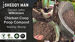 Chicken coop poop compost